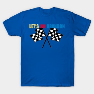 Lets Go Brandon Checkered Flags T-Shirt